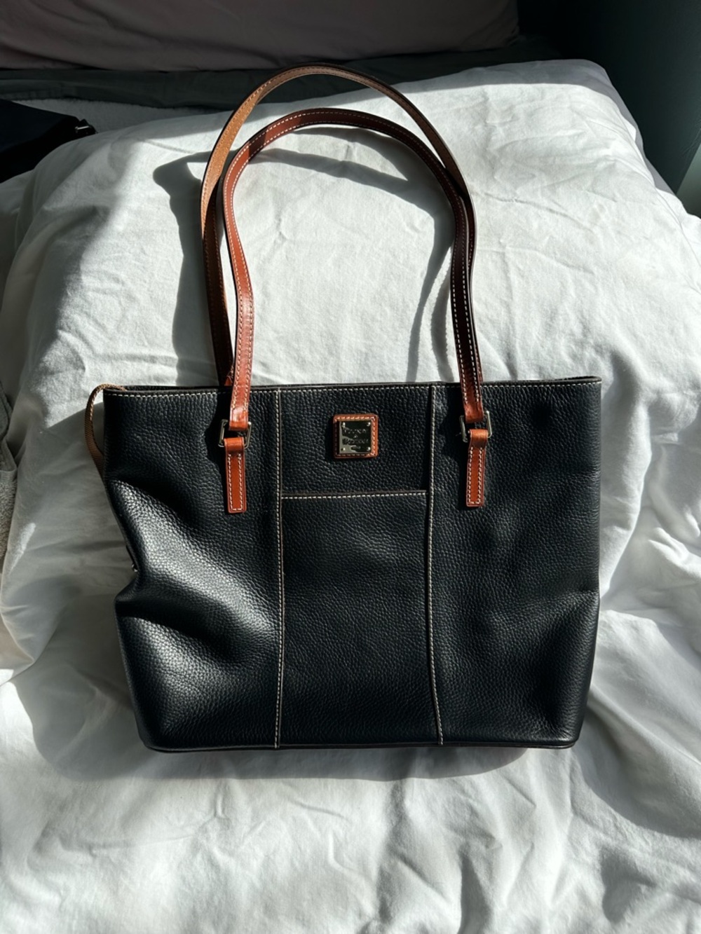 Dooney & Bourke ‘Lexington’ (?) Black Pebbled Leather Bag